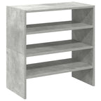 Vidaxl schoenenrekken 2 st stapelbaar 60x30x30,5 cm betongrijs