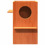 Vidaxl kattenhuis 43x43x60 cm massief grenenhout wasbruin