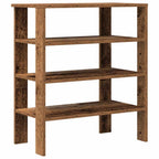 Vidaxl schoenenrek 61x32x70 cm bewerkt hout oud houtkleurig