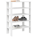 Vidaxl schoenenrek 61x32x87,5 cm bewerkt hout wit