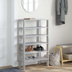 Vidaxl schoenenrek 61x32x105 cm bewerkt hout grijs sonoma eikenkleurig