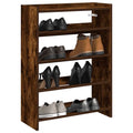 Vidaxl schoenenrek 60x25x62 cm bewerkt hout gerookt eikenkleurig