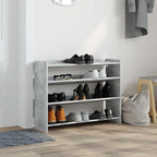 Vidaxl schoenenrek 80x25x62 cm bewerkt hout betongrijs
