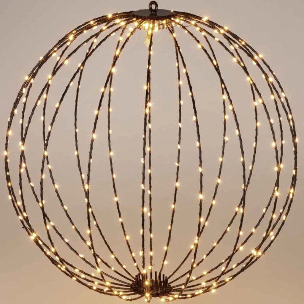S.I.A. - S.I.A. Decoratie led bal 60 cm 400 led's warm wit zwart