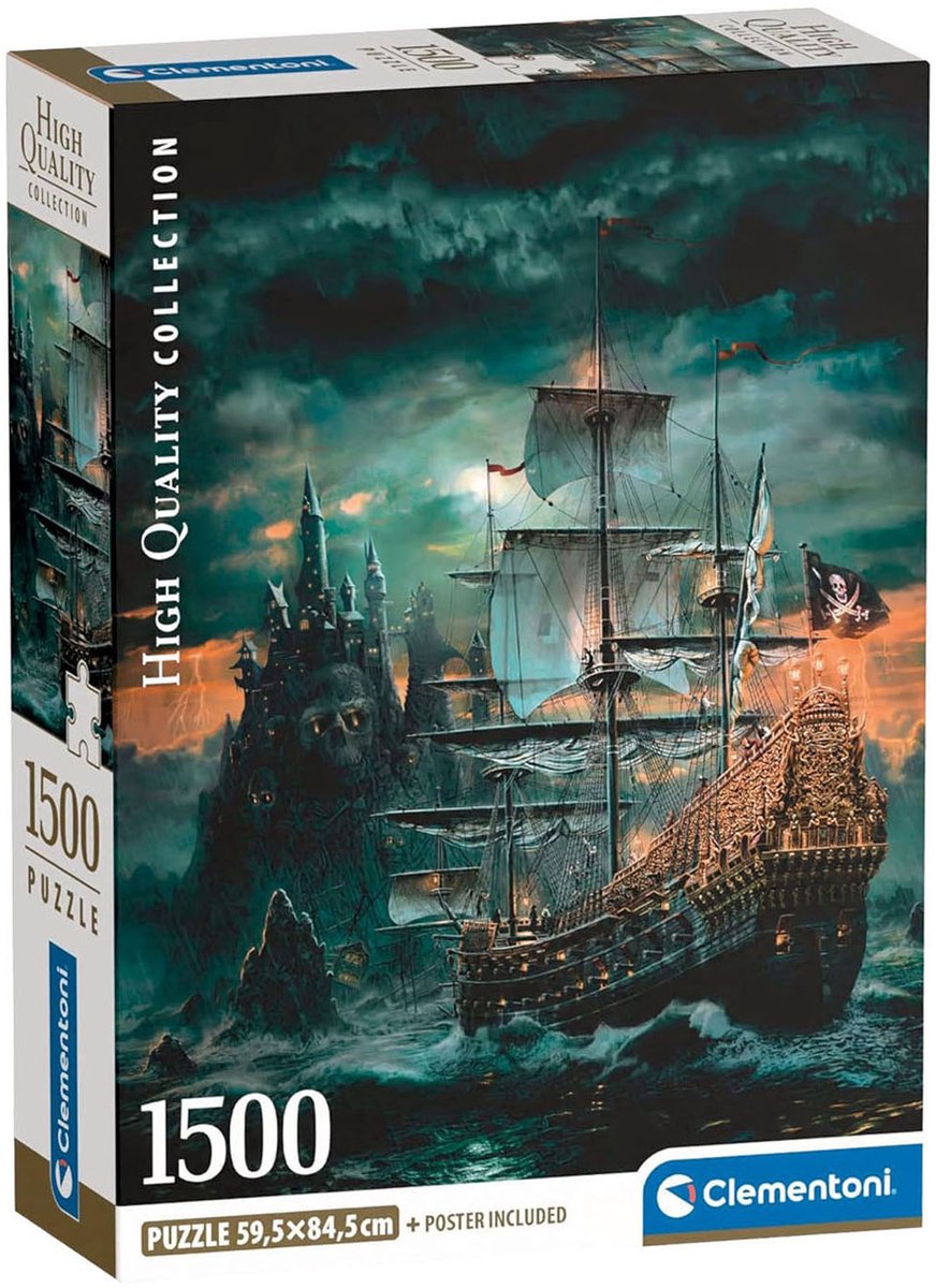 Clementoni - legpuzzel het piratenschip - 1500st.