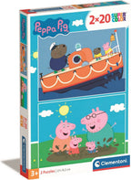 Clementoni legpuzzel super color peppa pig, 2x20st.