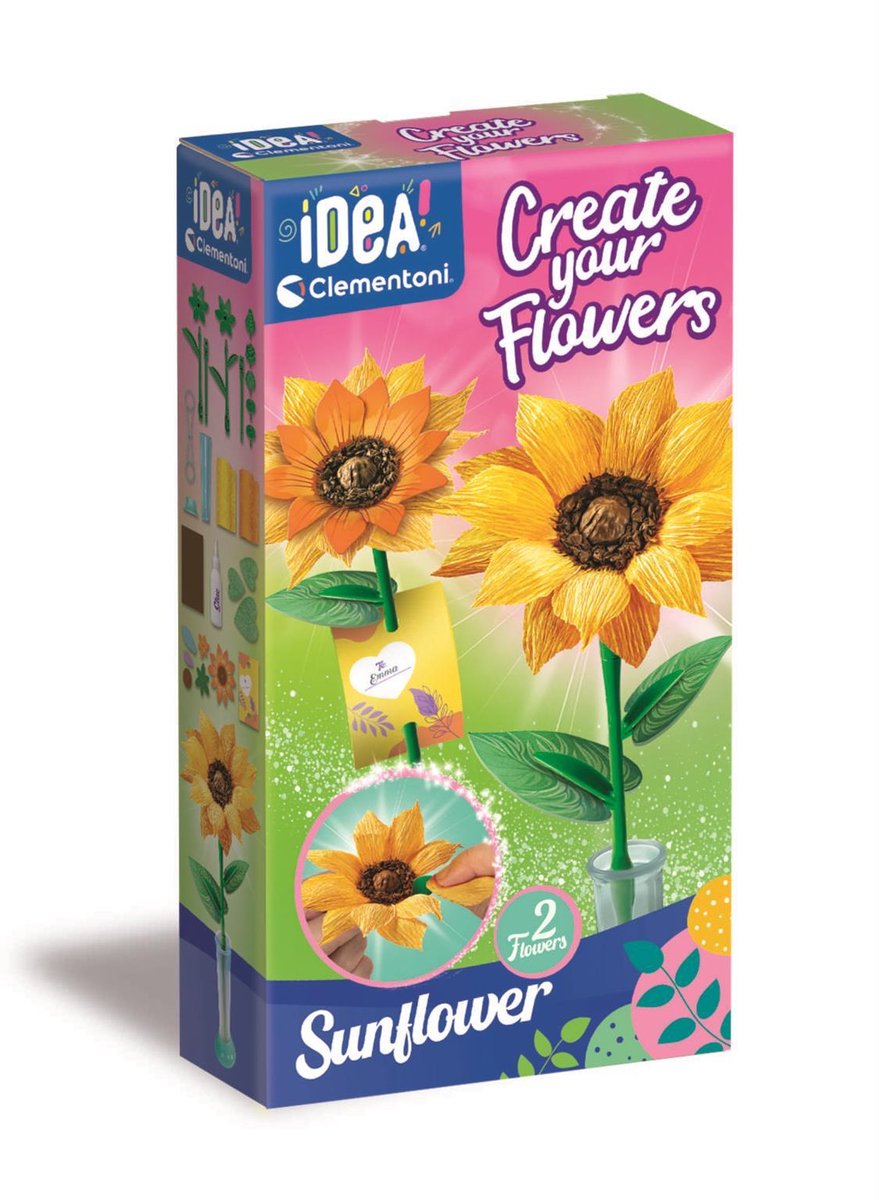 Clementoni idea maak je eigen bloemen - zonnebloem
