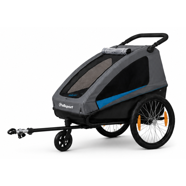 Polisport - kids trailer trailer & stroller bl/gr