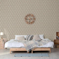 Dutch wallcoverings behang geometric goudkleurig en groen