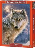 Castorland lone wolf – puzzel – 500 stukjes – satijnen afwerking – perfecte pasvorm – europese kwaliteit