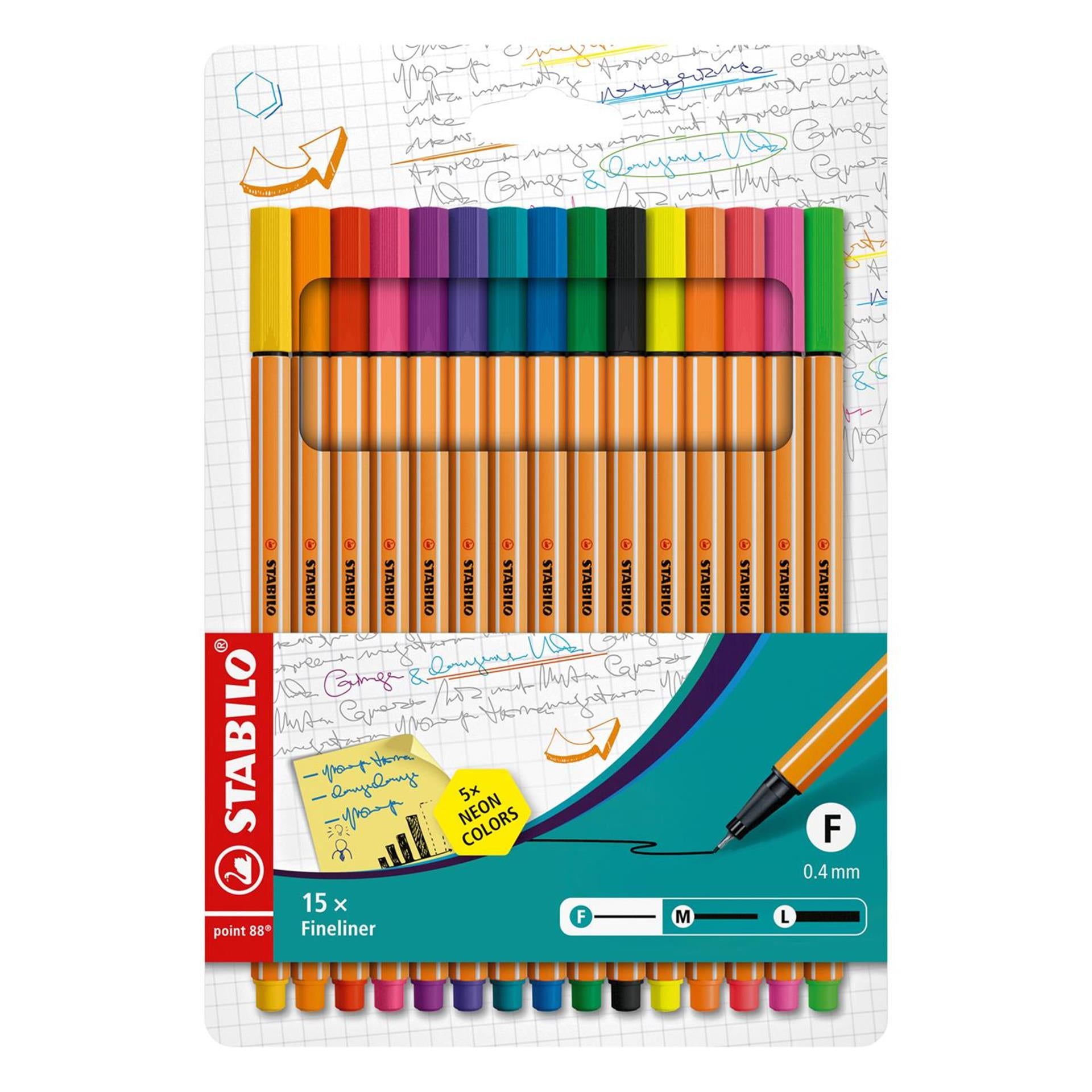 Stabilo - Stabilo point 88 etui 15 kleuren