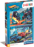 Clementoni legpuzzel super color hot wheels, 2x60st.