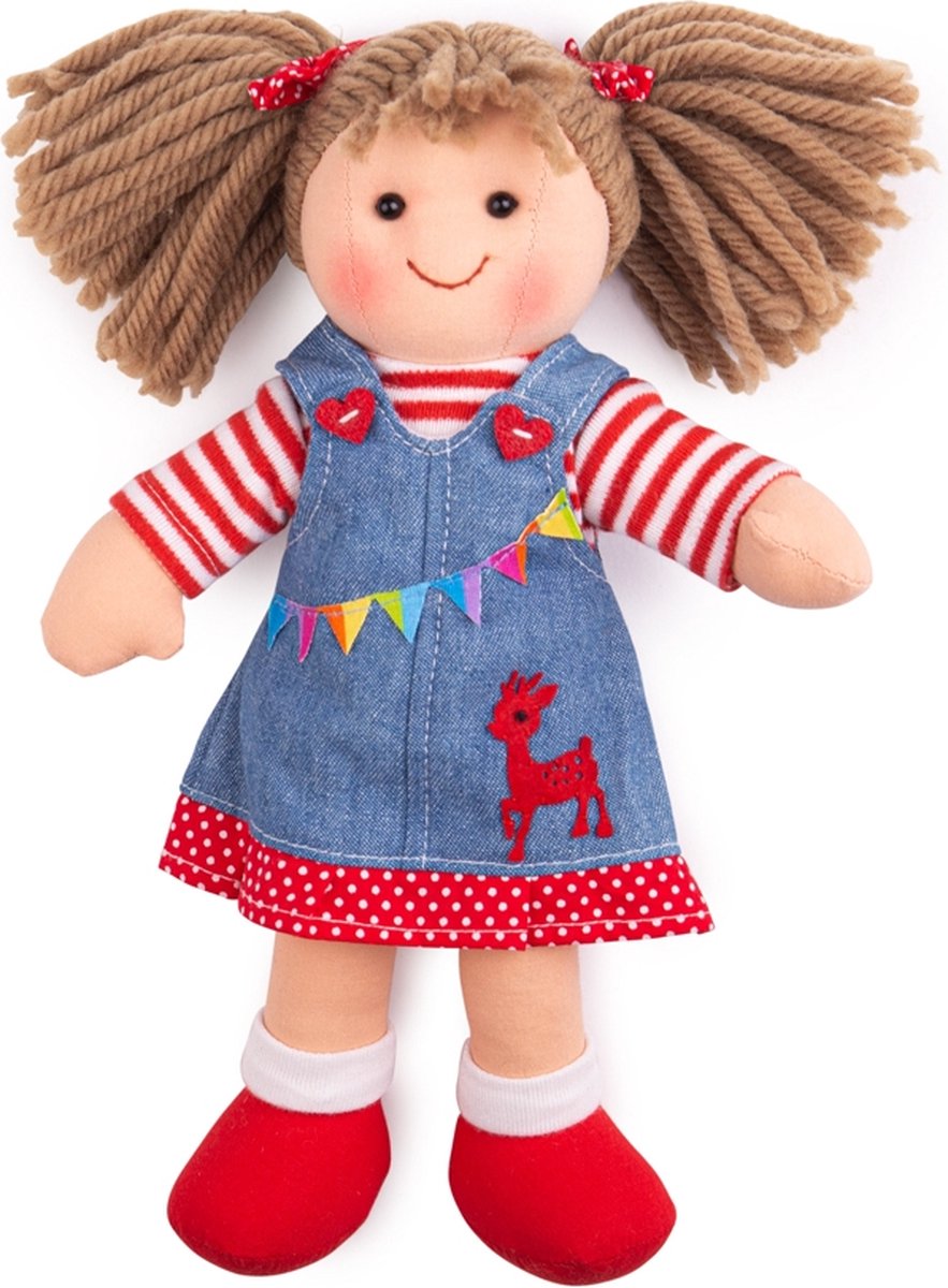 Bigjigs stoffen pop hattie 25cm
