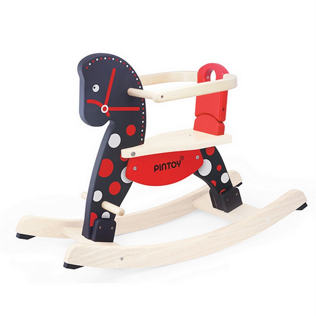 Pintoy fancy houten hobbelpaard met afneembare beugel