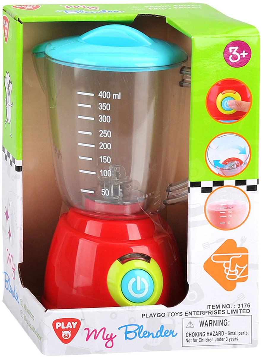 Playgo - go speelgoed blender met licht en fruit accessoires - keuken speelgoed.
