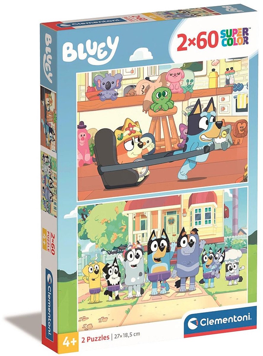 Clementoni - legpuzzel super color bluey 2x60st.