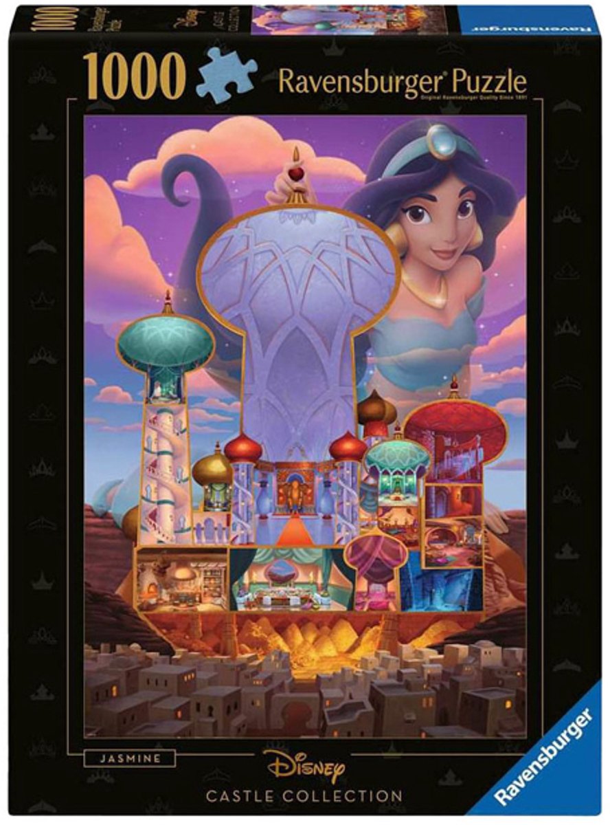 Ravensburger - puzzel disney castles jasmine - 1000 stukjes cartoon.
