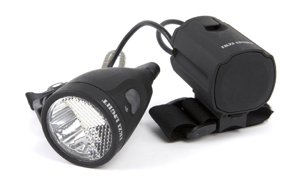 Ikzilight koplamp 3w 20 lux batterij zwart