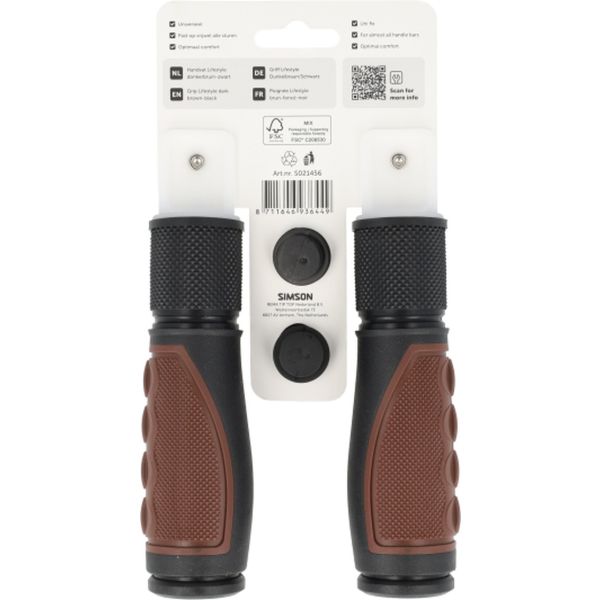 Simson - handvatten lifestyle donkerbruin-zwart