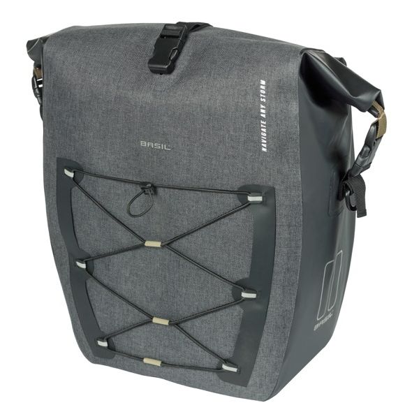 Basil enkele tas navigator storm l mik 25-31l 15 x 27 x 41 cm - zwart