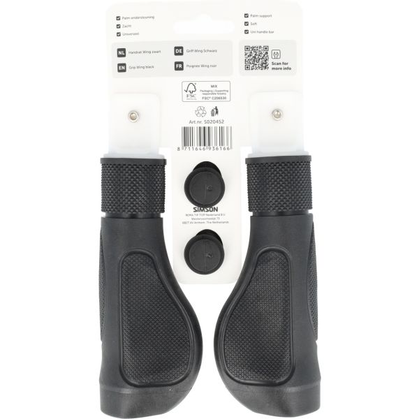 Simson - handvatten wing zwart