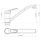 Ngk eisl speed meraan keuken | zwart-chroom - ni182scr-b - ni182scr-b
