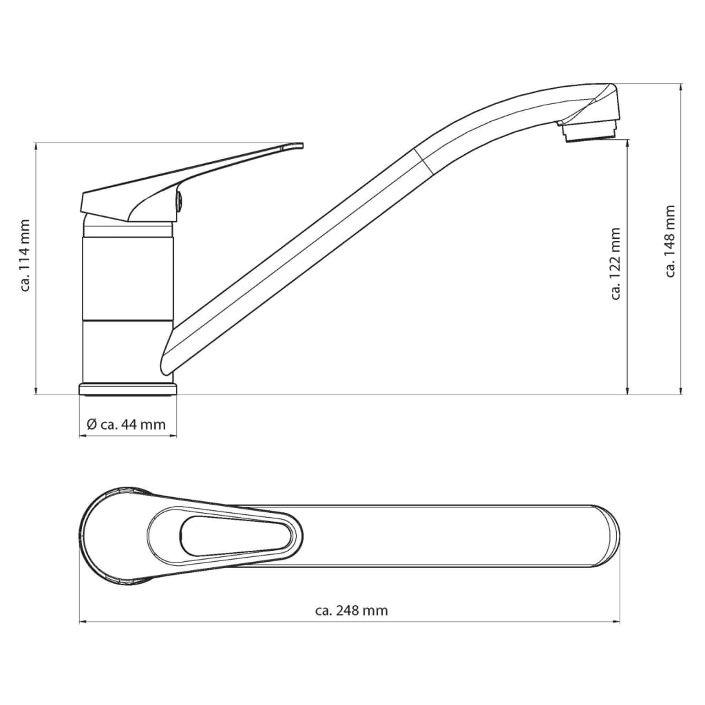 Ngk eisl speed meraan keuken | zwart-chroom - ni182scr-b - ni182scr-b
