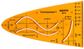 Aristo - Aristo eenheidsparabool y - afmetingen 200x75mm - met inktnoppen - oranje transparant - ar-5012