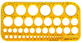 Aristo ar-5033 cirkelsjabloon 1-36 mm 45 cirkels