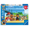 Ravensburger - paw patrol dappere honden puzzel 2x24 stukjes