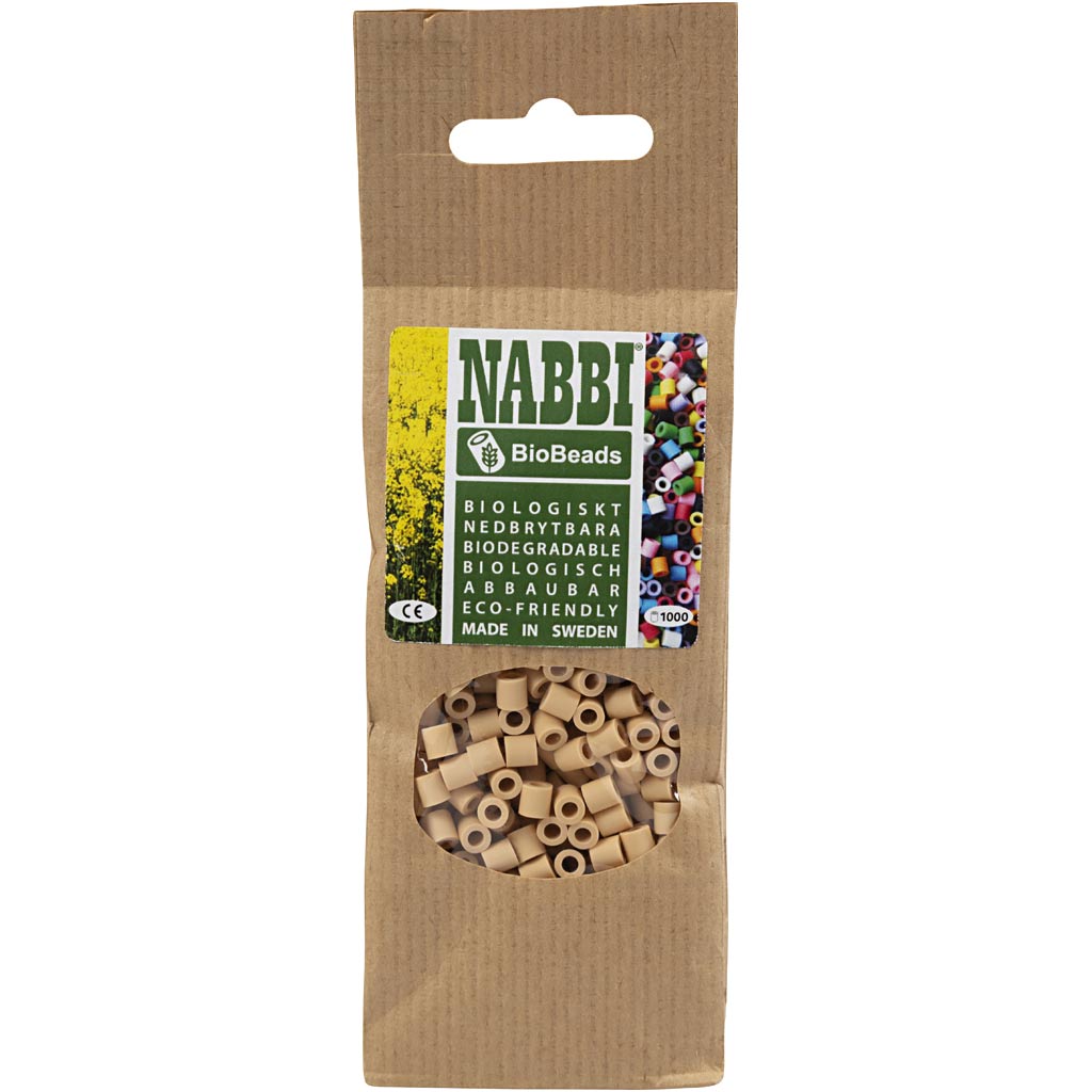Creativ company nabbi biobeads 5x5mm creme - 1000st.