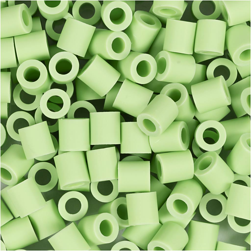 Creativ company http: www.cchobby.nl biobeads-van-nabbi-afm-5x5-mm-gatgrootte-2-5-mm-medium-pastel-groen-1000-stuk-1-doos