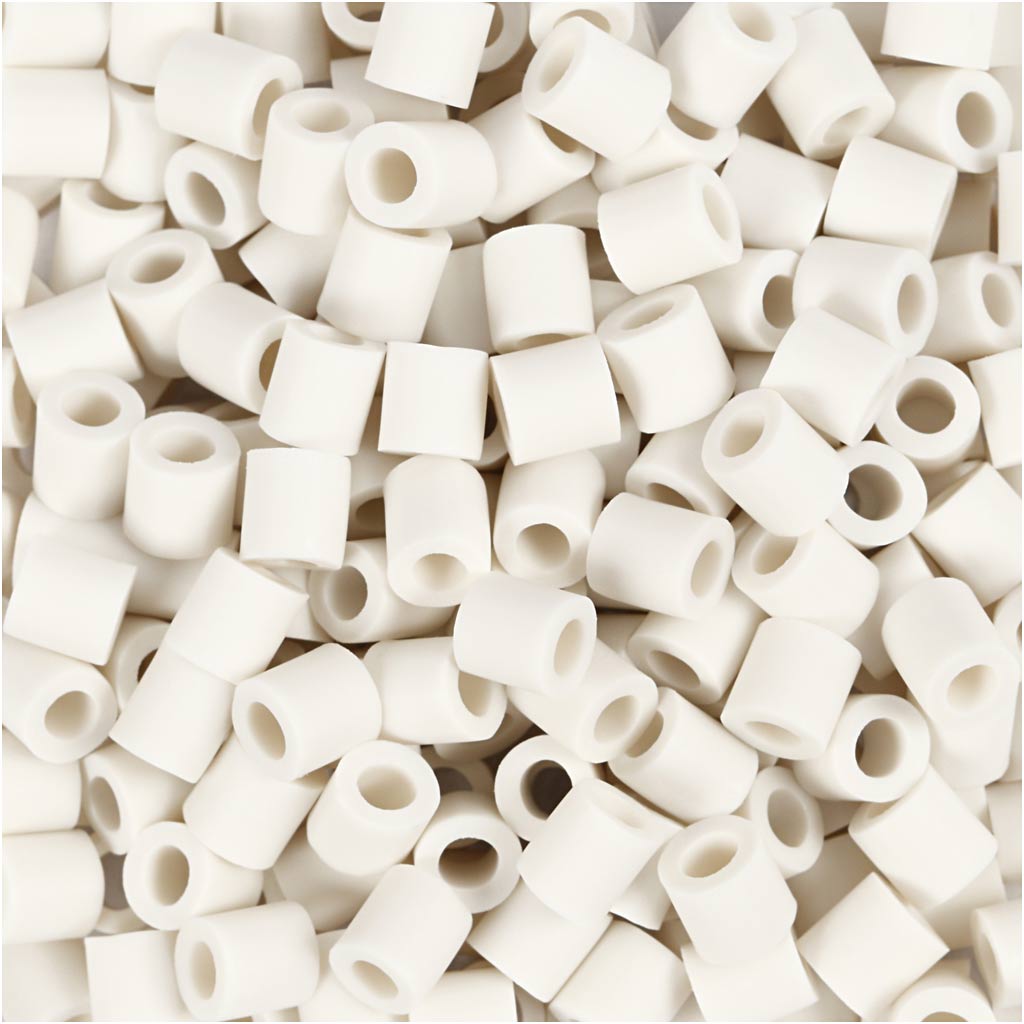 Creativ company nabbi biobeads 5x5mm wit - 1000st.
