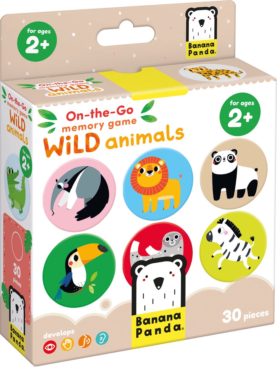 Banana Panda - Banana Panda on-the-go memo spel wilde dieren 2+