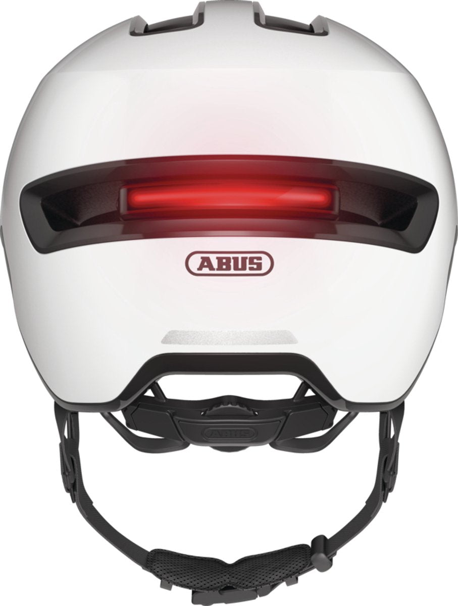 ABUS - ABUS Fietshelm hud-y shiny white s - 51-55 cm - wit - geschikt voor gebruik op elektrische fietsen - stadsfietsen - 280 g