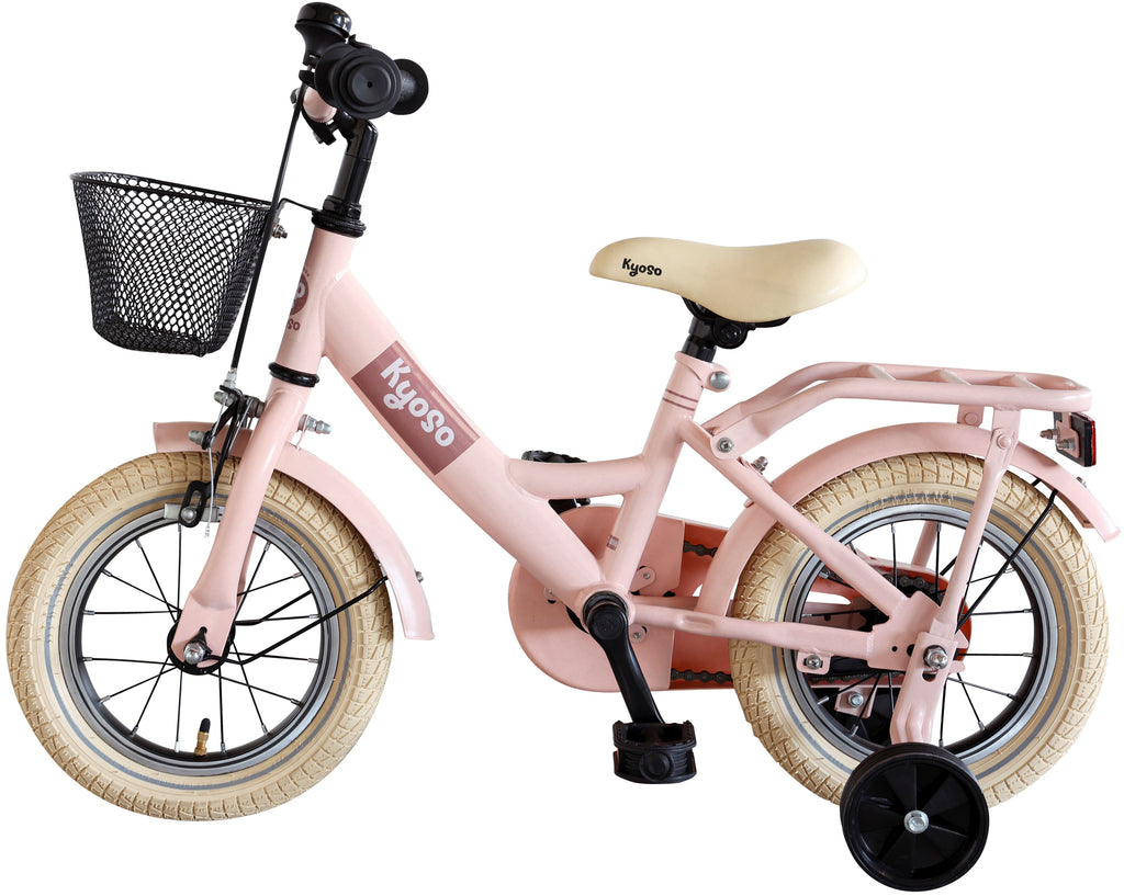 Kyoso - Kyoso Kinderfiets sparkle 12 inch met remnaaf - mat roze