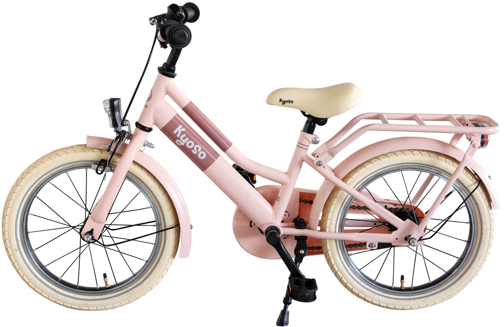 Kyoso - Kyoso Kinderfiets blossom breeze 16 inch met remnaaf - mat roze