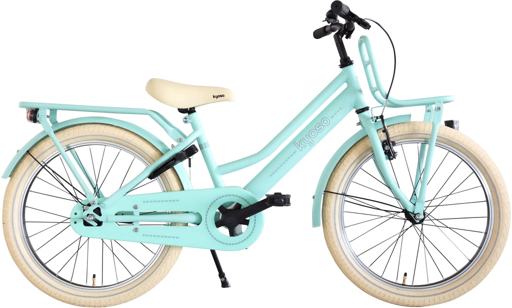 Kyoso - Kyoso Kinderfiets blossom breeze 20 inch met remnaaf - mat mintgroen