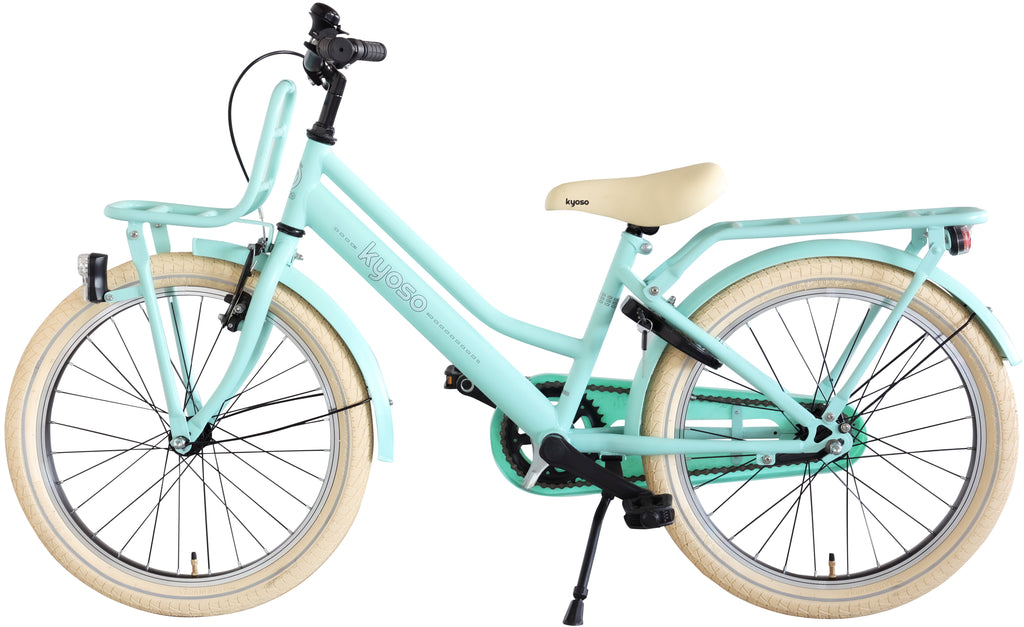 Kyoso - Kyoso Kinderfiets blossom breeze 20 inch met remnaaf - mat mintgroen