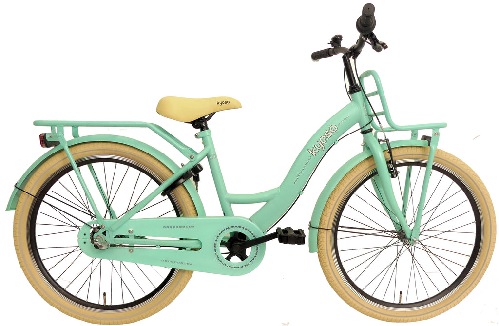 Kyoso - Kyoso Kinderfiets blossom breeze 24 inch nexus-3 met remnaaf - mat mintgroen