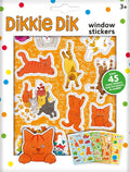 Bambolino - Bambolino Dikkie dik raamstickers niet permanente verplaatsbare stickers met speelachtergrond - junior educatief speelgoed vanaf 3 jaar - toys