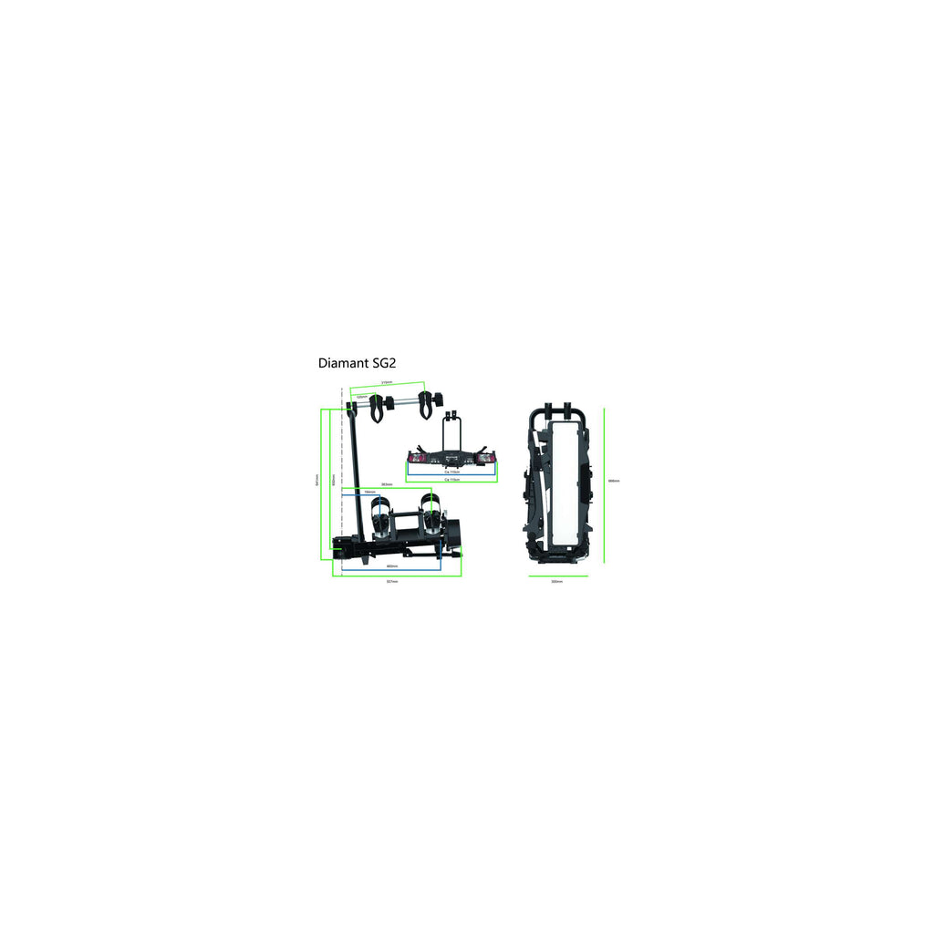 Tradekar International- Tradekar InternationalPro-user fietsendrager - diamant sg2 - 2 fietsen