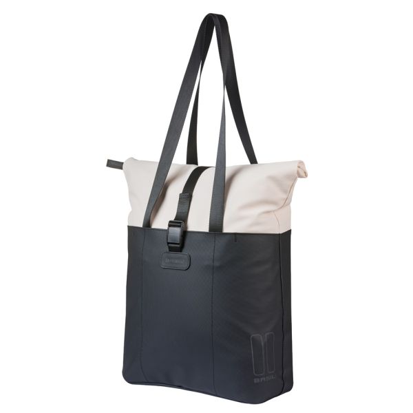 Basil B.V. - B.V. Tas basil vive shopper wit/zwart | mik hooks | 20l