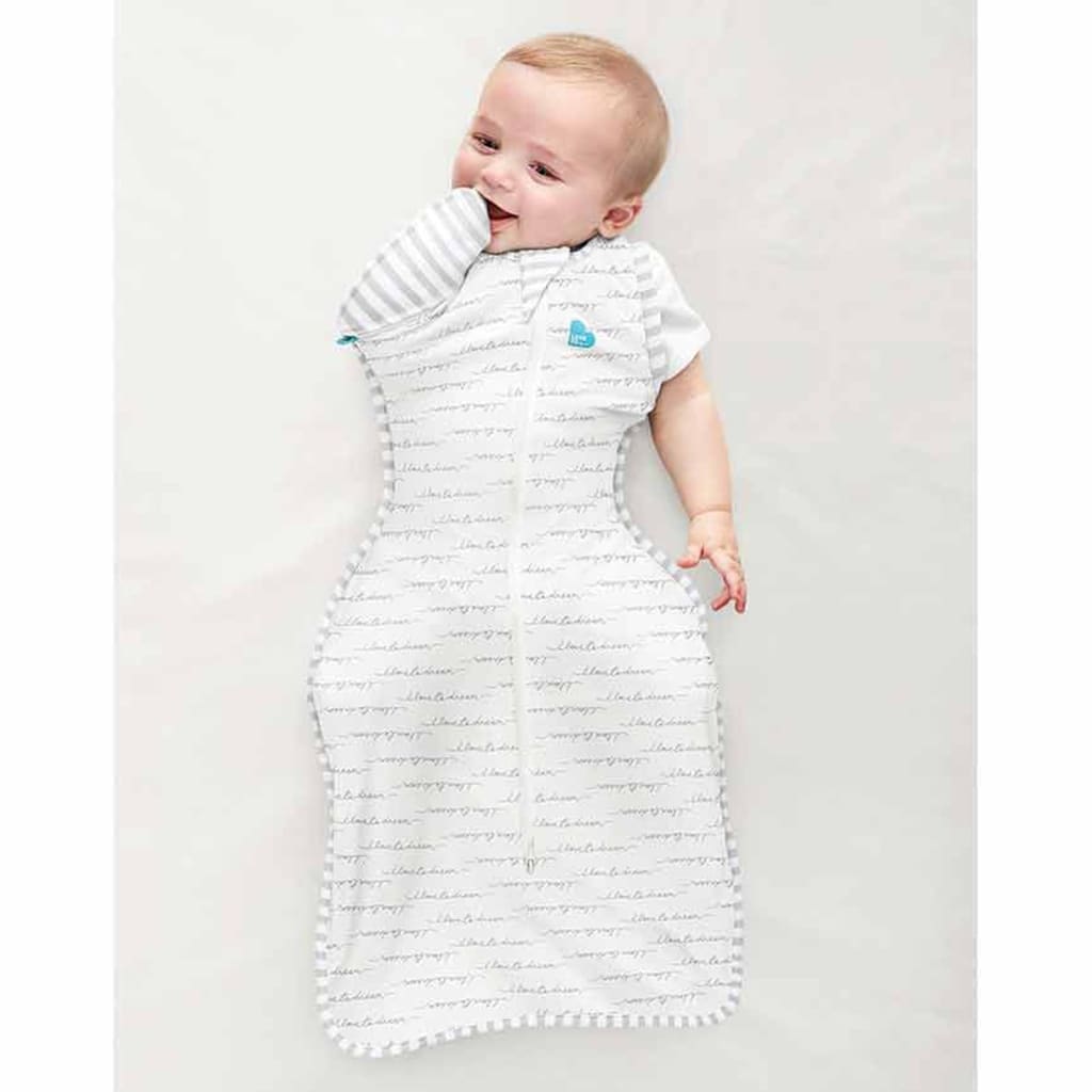 Love to dream ™ babyslaapzak swaddle up™ - inbakeren afbouwen - baby 6-9 maanden - 8.5-11 kg - all season - 1.5 tog - wit