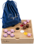 Engelhart - Engelhart Pig hole game – bamboe – 60 siliconen varkentjes – strategisch gezelschapsspel – tactisch bordspel –