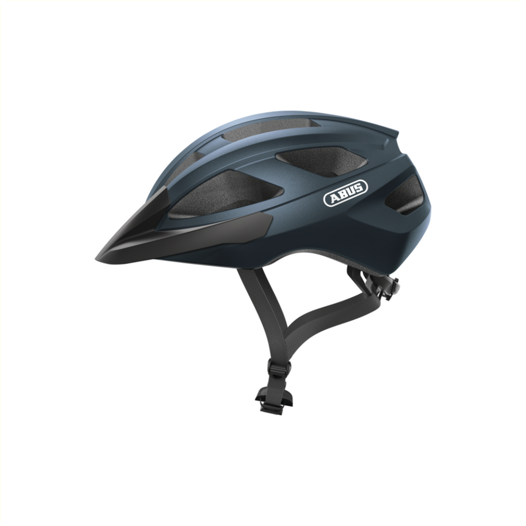 ABUS - ABUS Fietshelm macator midnight blue m - 52-58 cm - blauw - geschikt voor gebruik op elektrische fietsen - stadsfietsen - 300 g