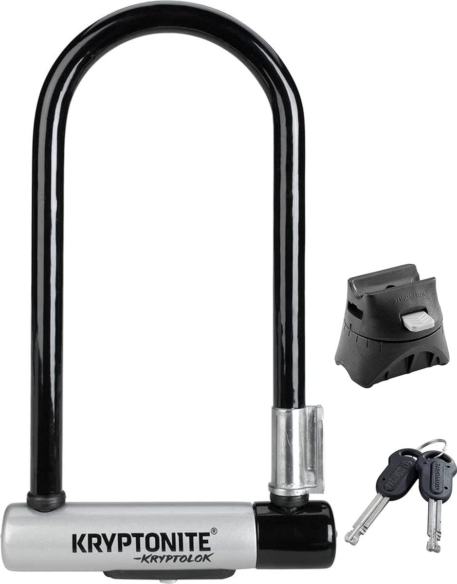 Kryptonite standard beugelslot fiets – art-2 slot – stalen beugelslot elektrische fiets – 22,9x10,2 cm – zwart
