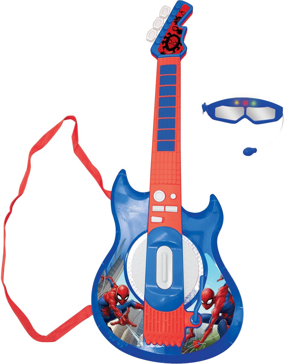Lexibook - Lexibook Spider-man elektrische gitaar met brilmicrofoon