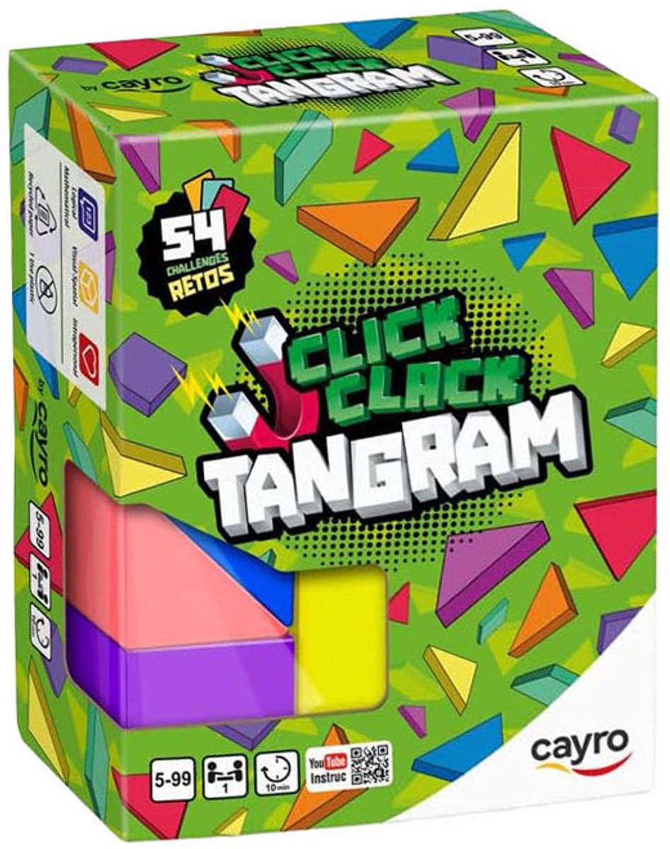 Geronimo games cayro magnetisch blokkenspel click clack tangram