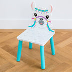 Lama houten tafel met 2 stoelen